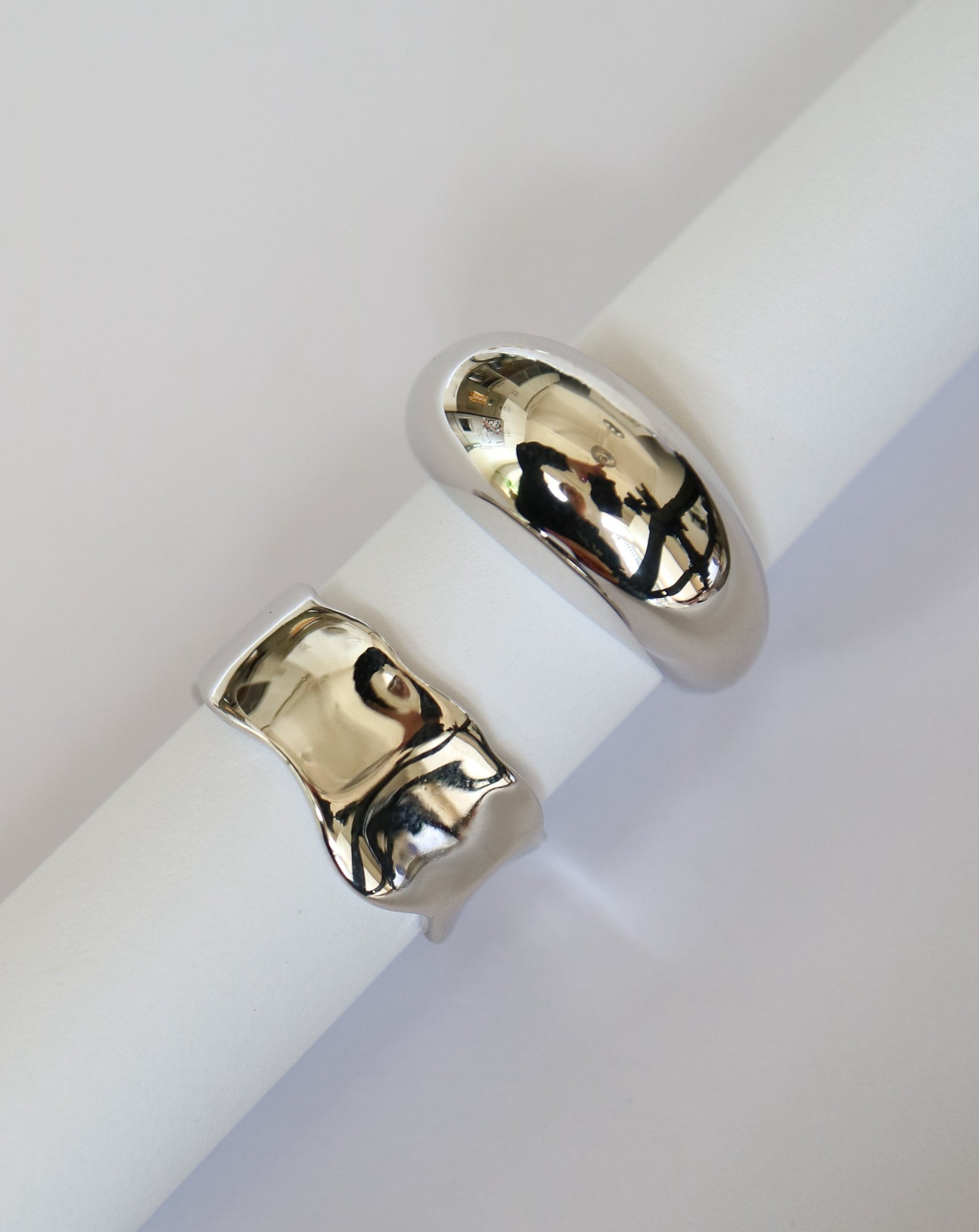 Silver statement rings
