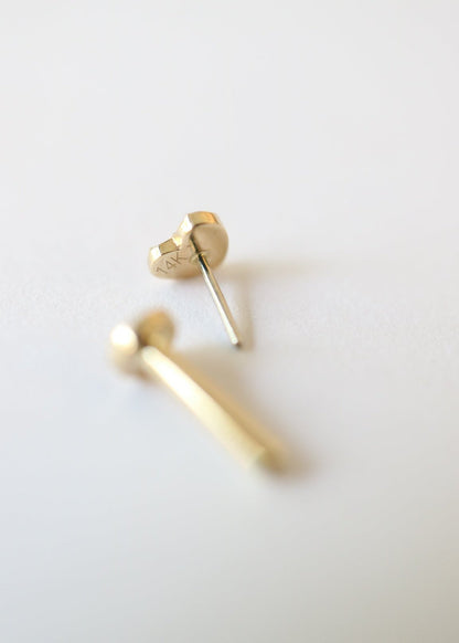 14ct gold Heart Conch Stud Piercing