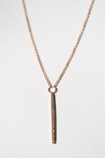 9ct rose gold diamond bar necklace from Collective & Co jewellery