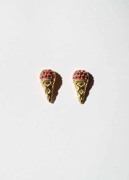 Soft serve ice cream stud earrings