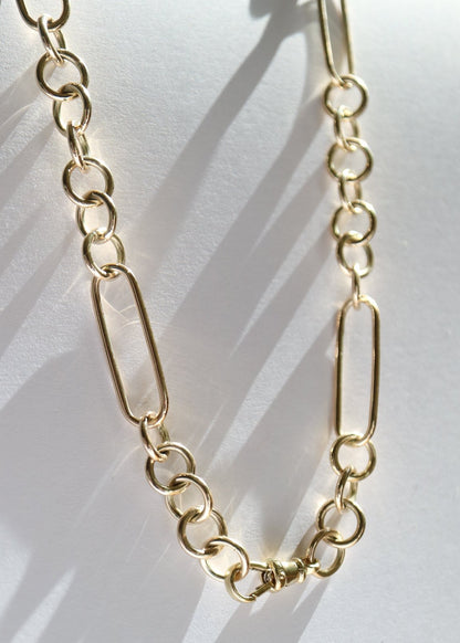 9ct gold chunky chain mixed links Collective & Co