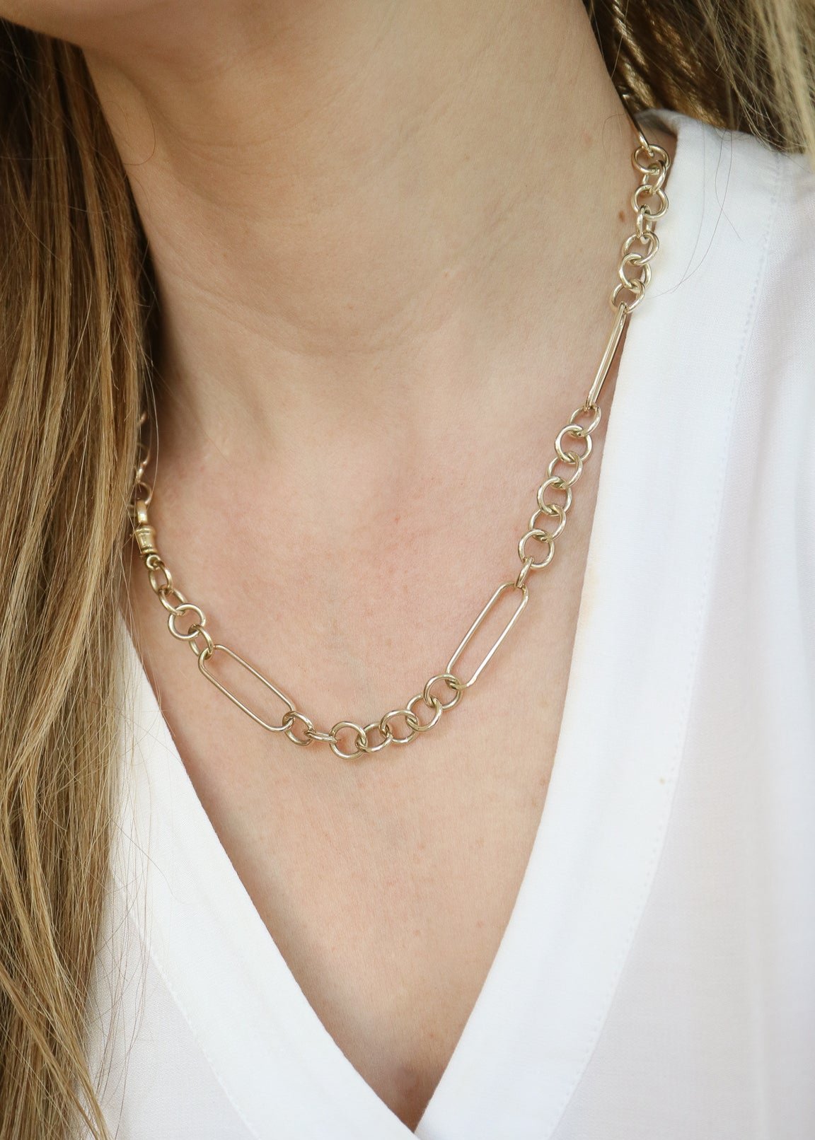 9ct gold chunky chain mixed links Collective & Co