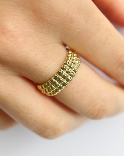 Gold Bobble Ring one size fits all