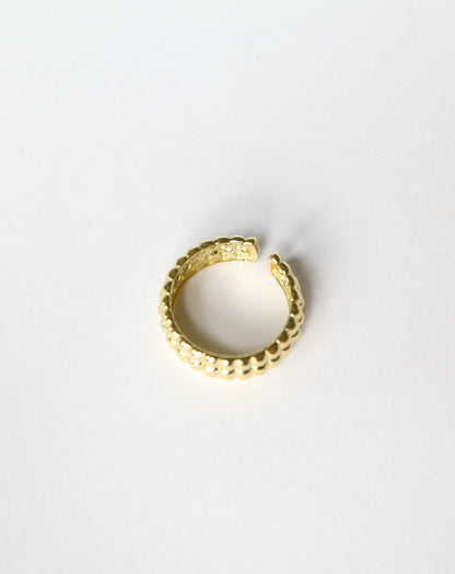 Gold Bobble Ring one size fits all