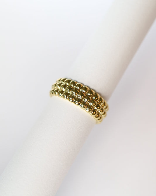 Gold Bobble Ring one size fits all