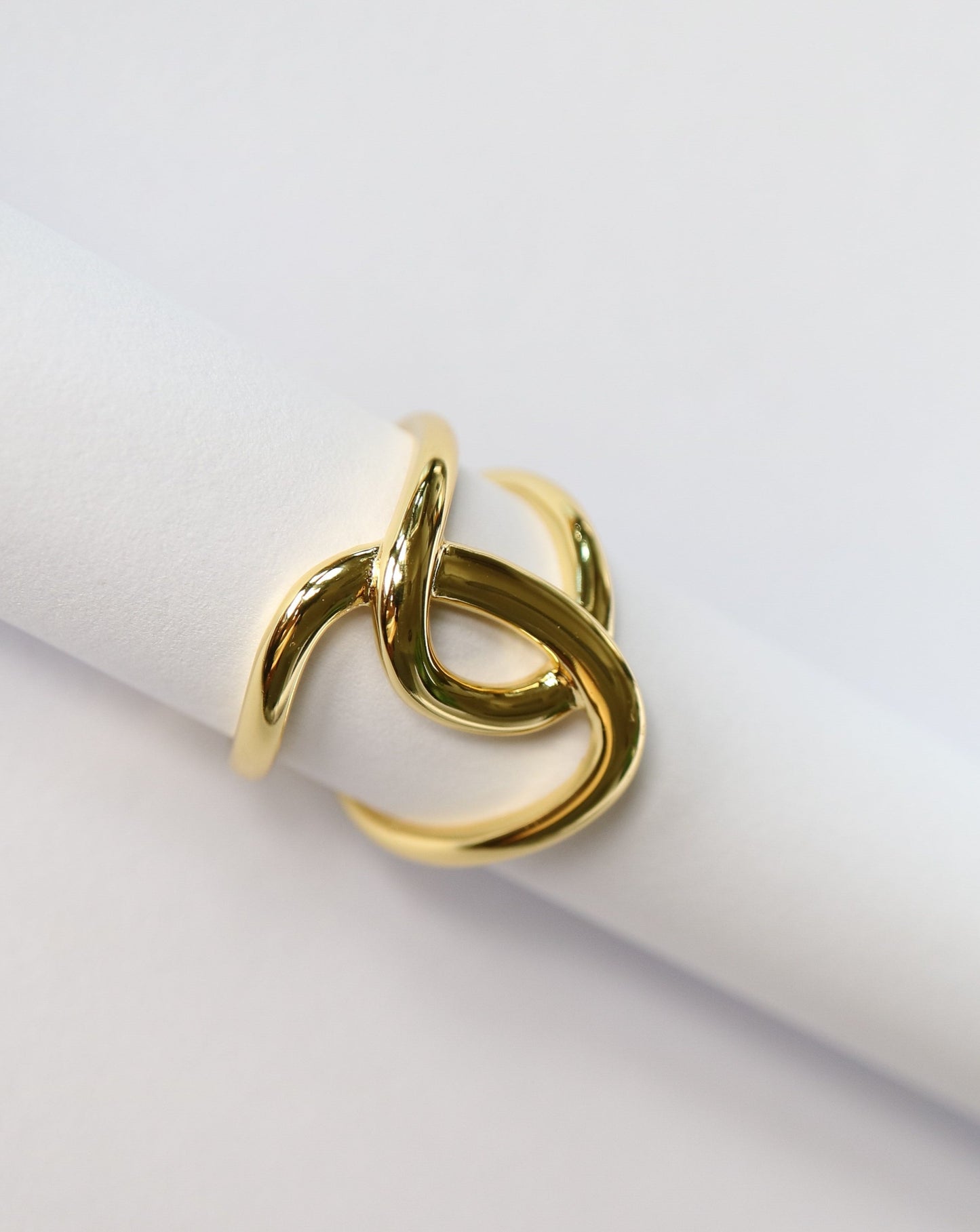 Gold Linked Up Ring by Kini Jewels