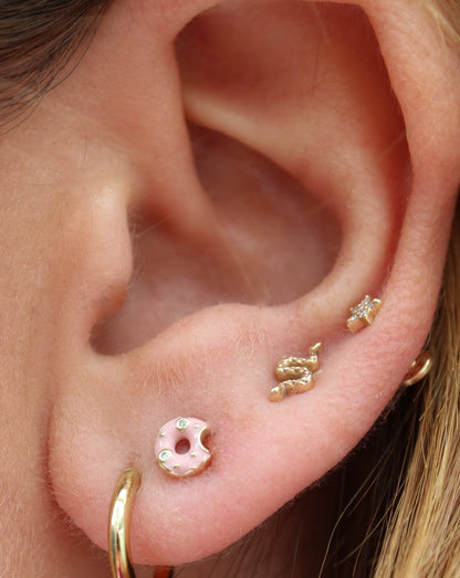 9ct gold Donut Studs Earrings