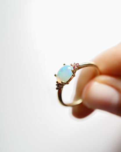 9kt Gold Opal and Sapphire Cassie Ring