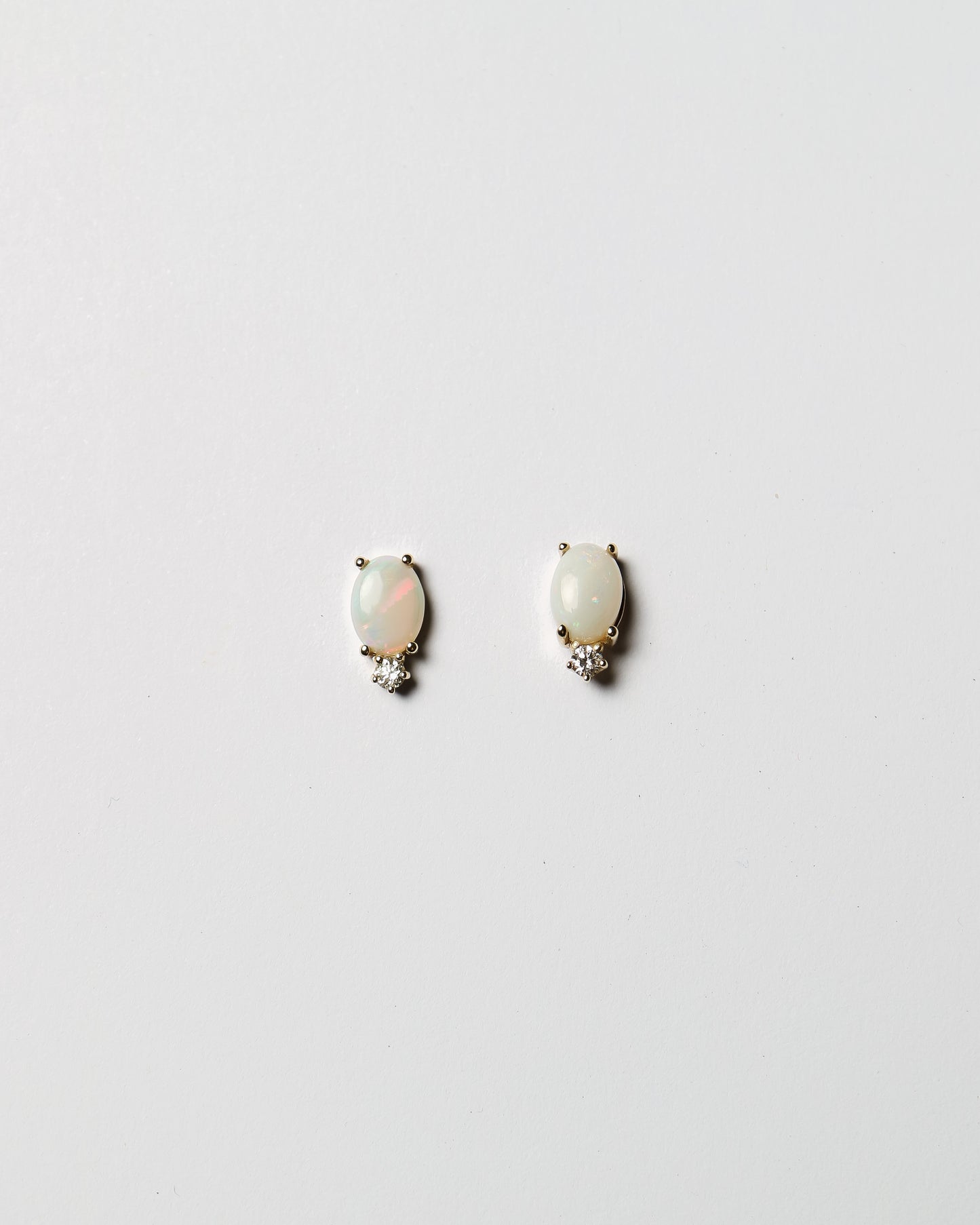 9kt gold Opal and Diamond Doublet Studs