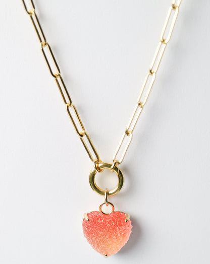 Gold Paperclip Charm Necklace