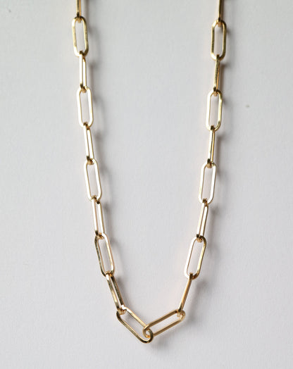 9ct gold Paperclip Necklace