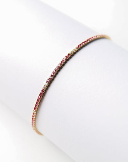 Pink Tennis Bracelet