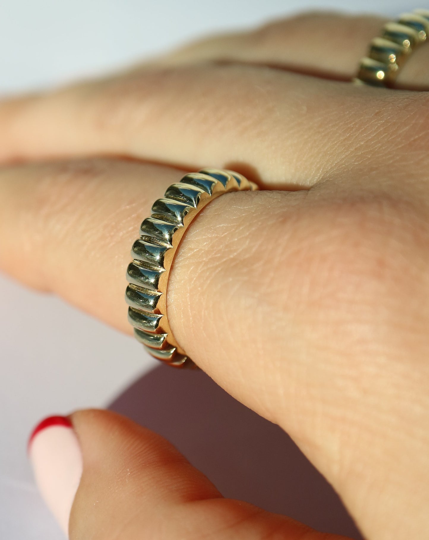 9kt gold Octavia Ring on hand