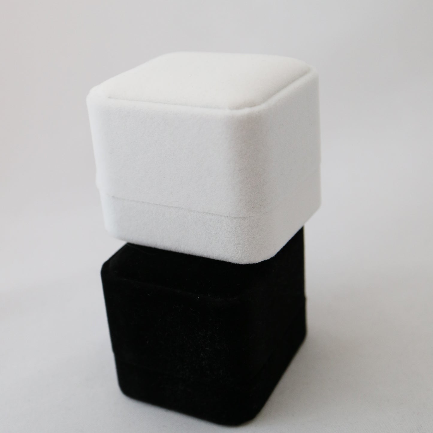 Black velvet ring box