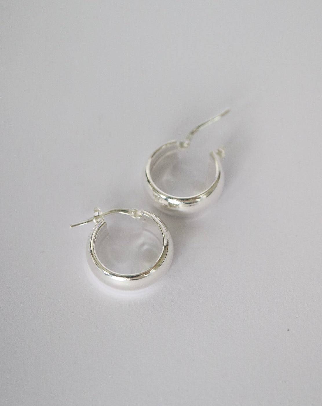 Sterling silver Edgy Hoops Earrings