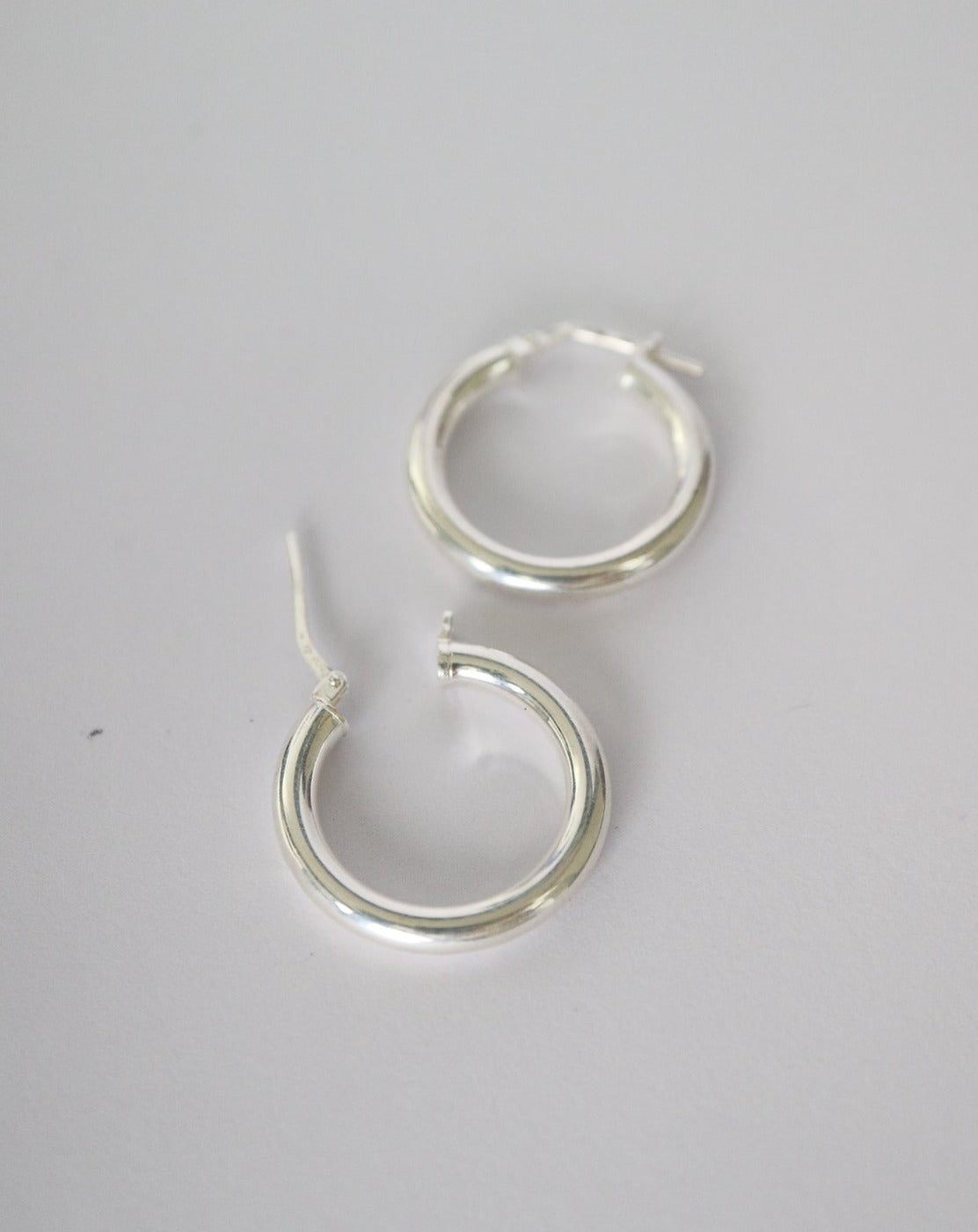Silver Hoop Earrings Collective & Co Jewellery brand
