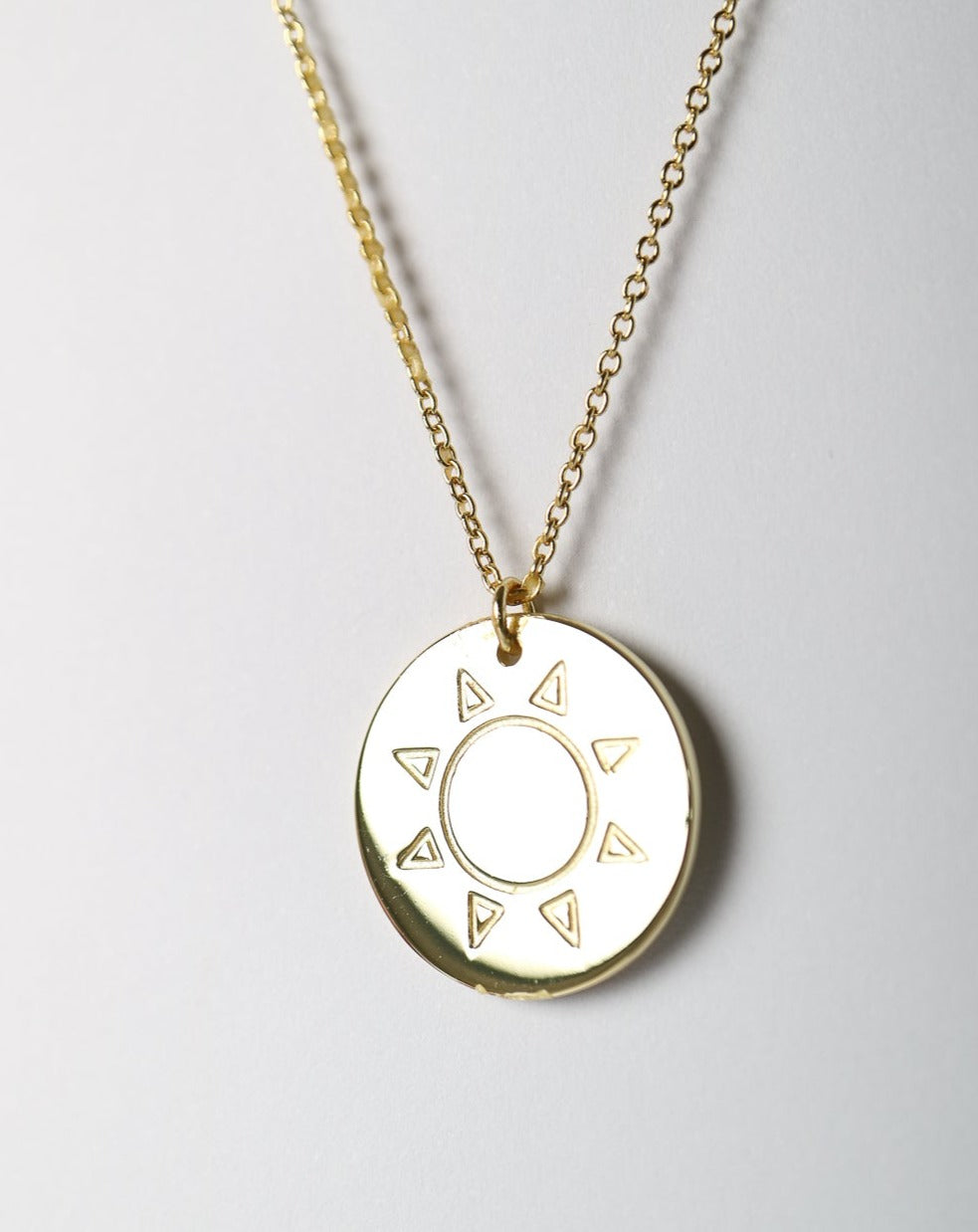 Soleil Medallion Necklace in gold
