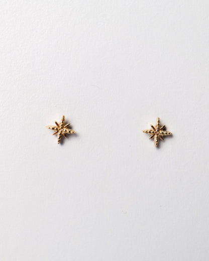 9ct gold star stud earrings