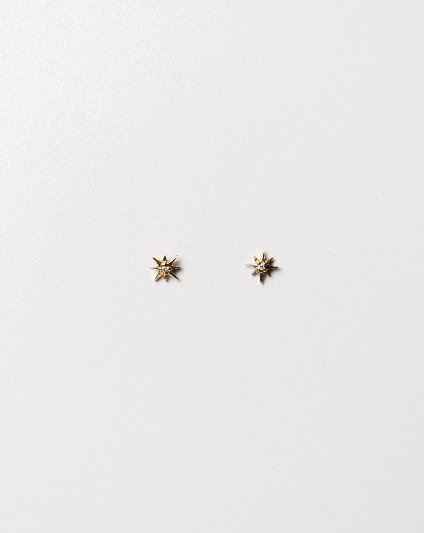 9ct diamond star stud earrings