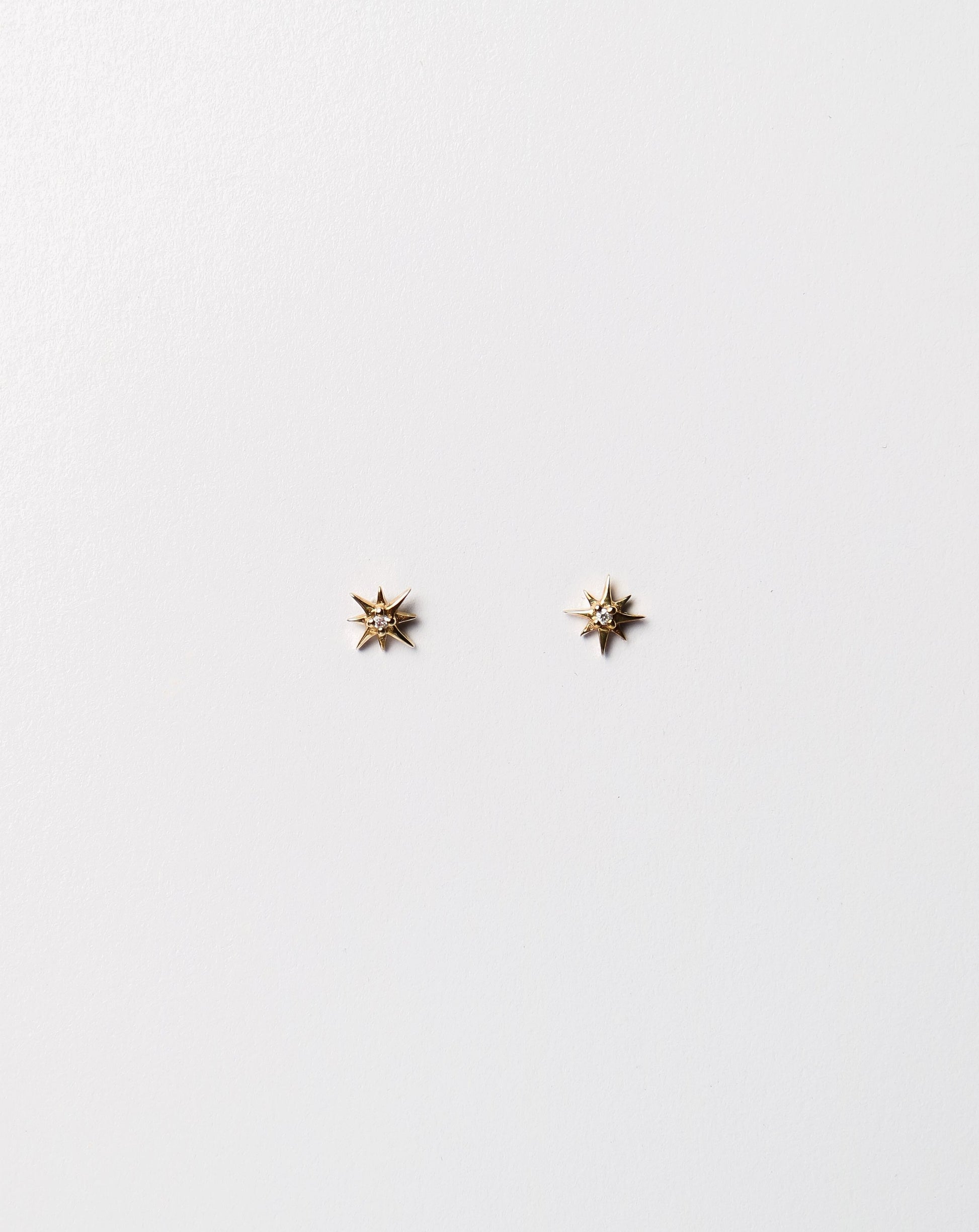9ct diamond star stud earrings