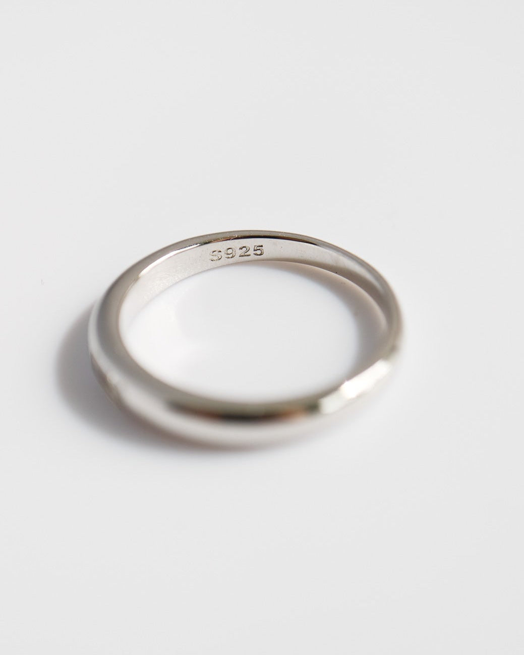 Baguette Moissanite Ring in Sterling Silver | Minimalist Band