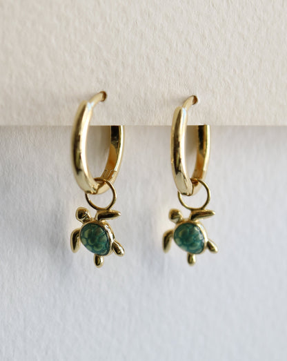 Turtle charm for jewelry earrings