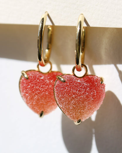 Jelly heart sweet charm for jewellery