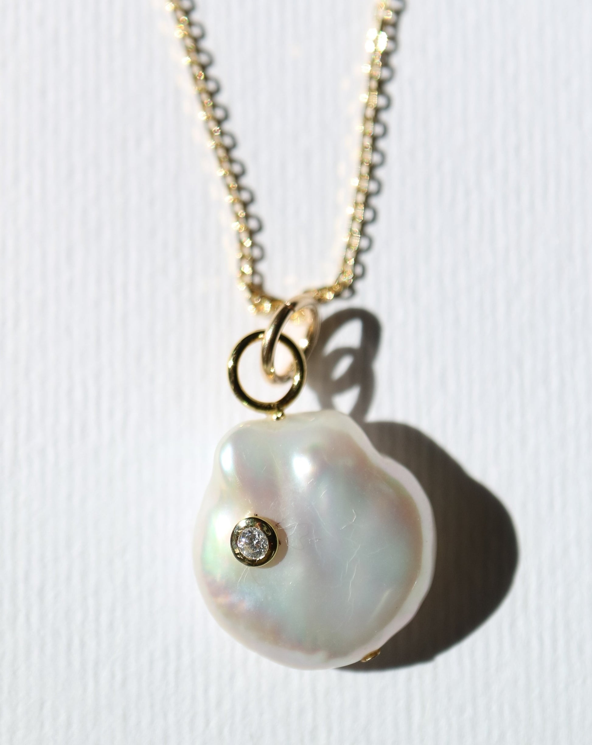 Diamond Pearl Charm for pendant