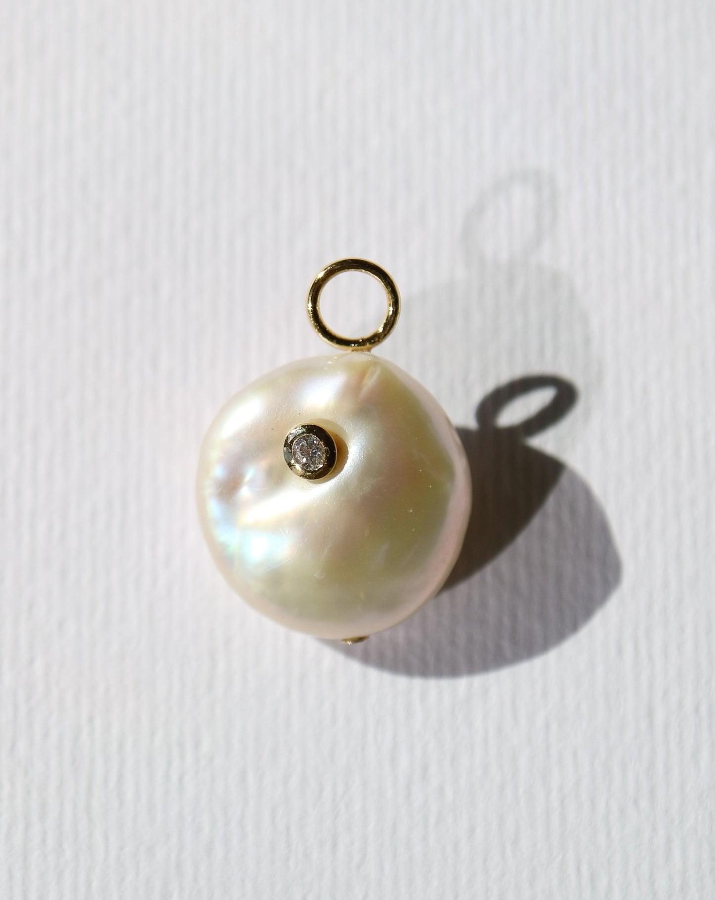Diamond Pearl Charm for jewellery