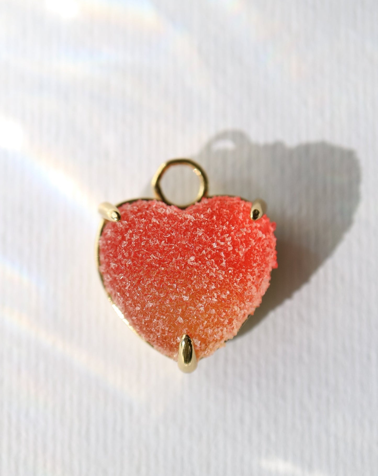 Jelly heart sweet charm for jewellery