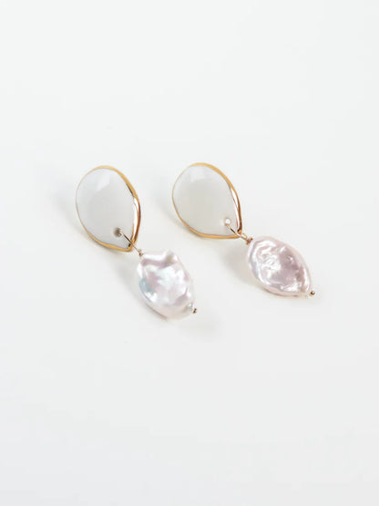 Teardrop Pearl Earrings