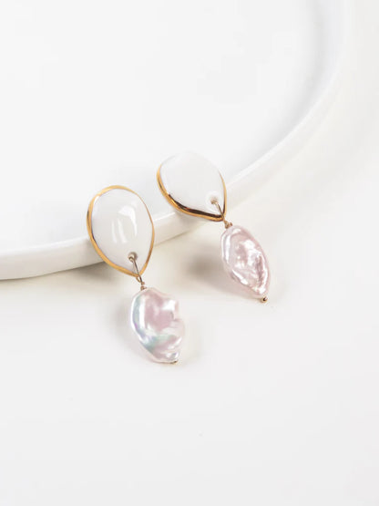 Teardrop Pearl Earrings