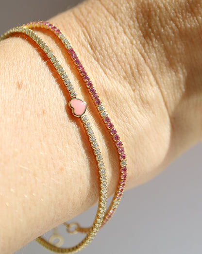 Pink Tennis Bracelets for women