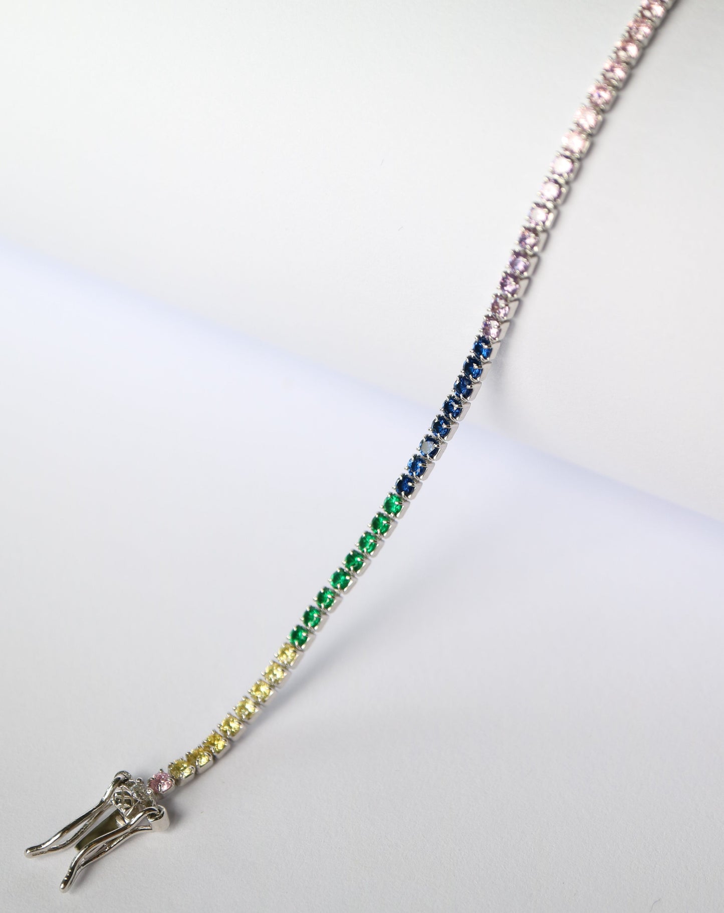 Multicolour Tennis Bracelet in silver