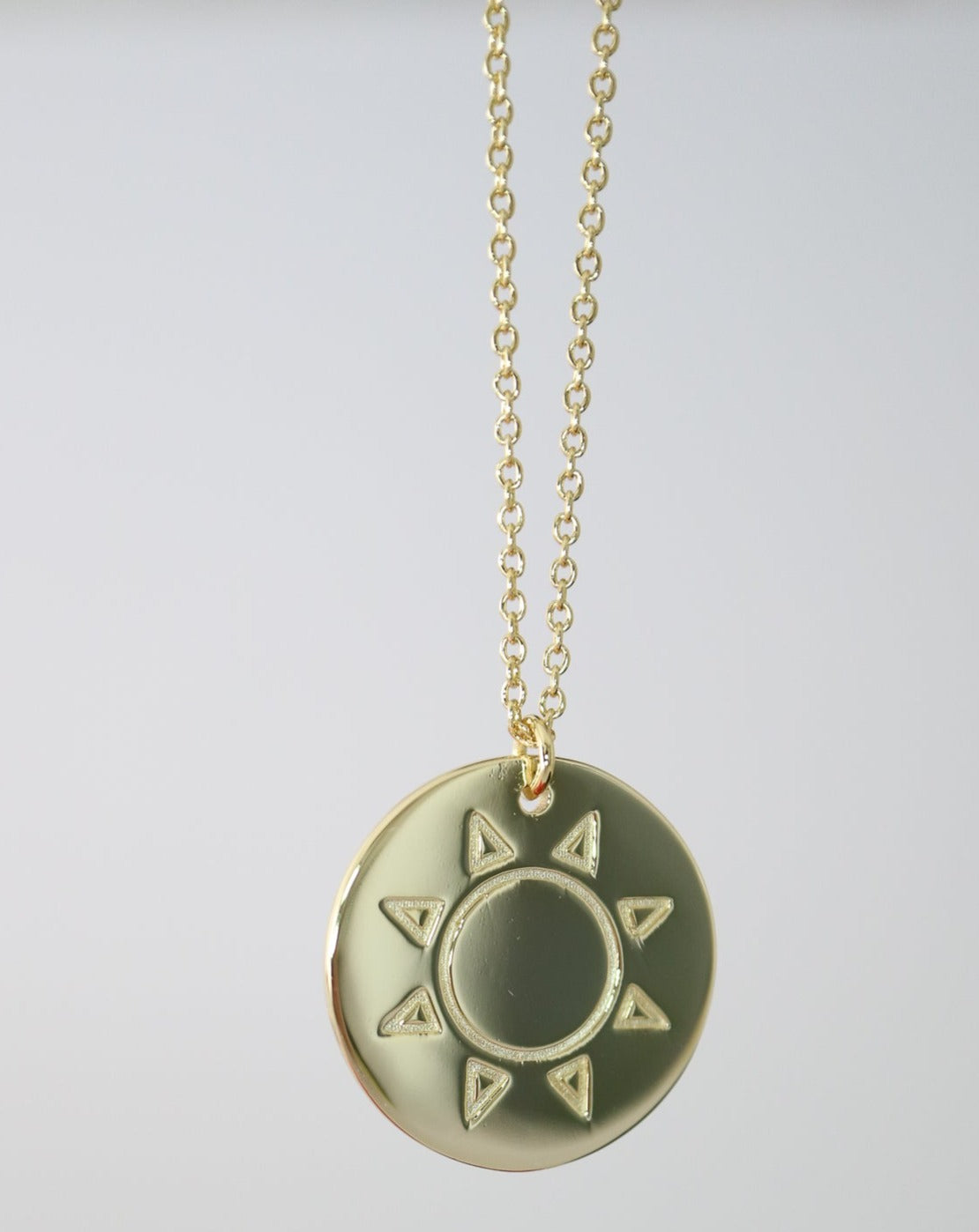 Soleil Medallion Necklace in gold