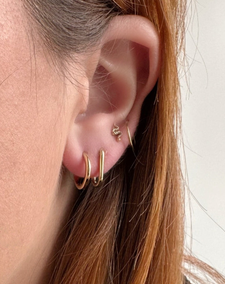 Classic Hoop Huggie Earrings