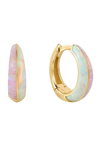 Opal ombre huggies La Kaiser Jewelry