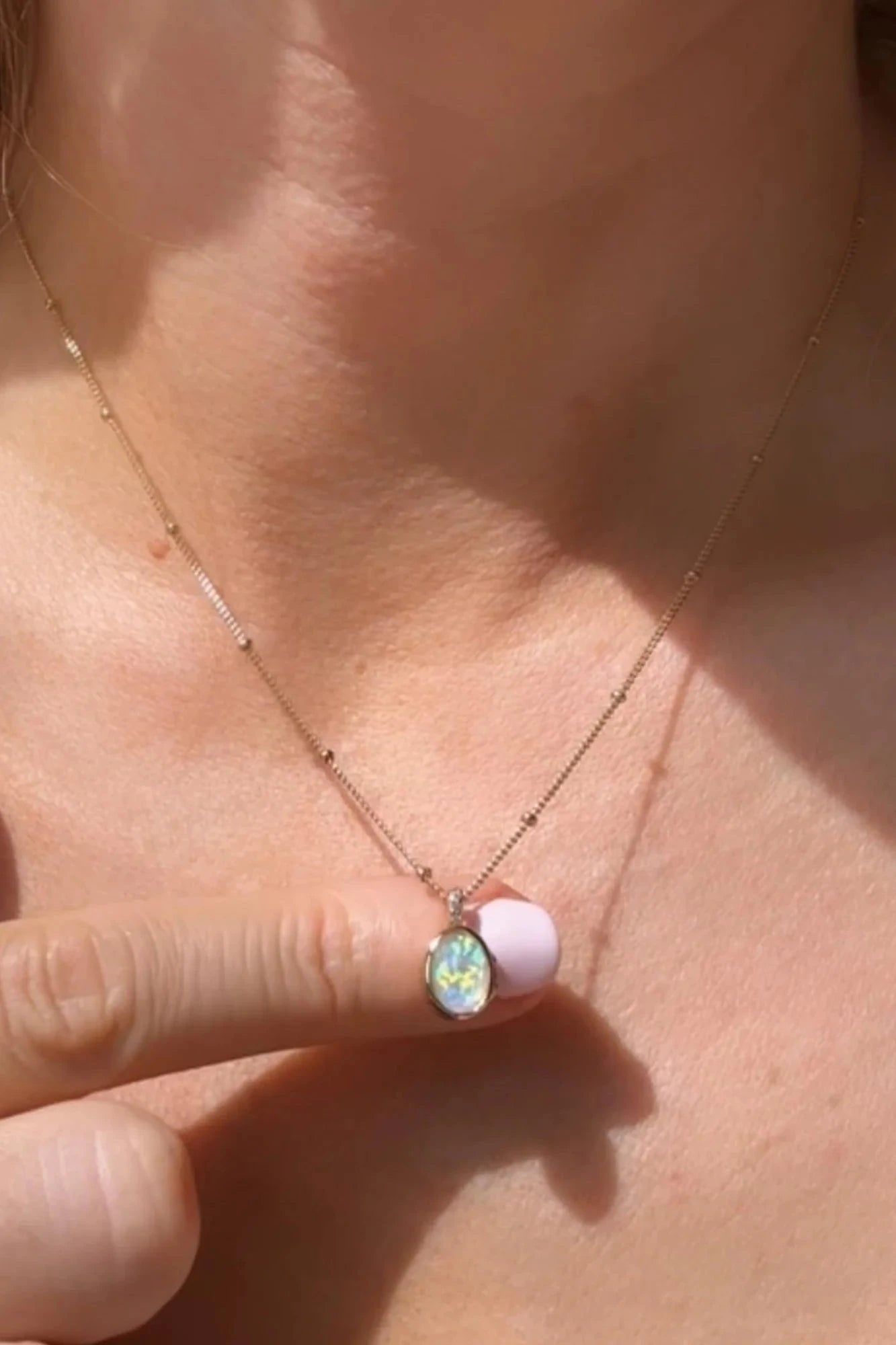 Opal locket