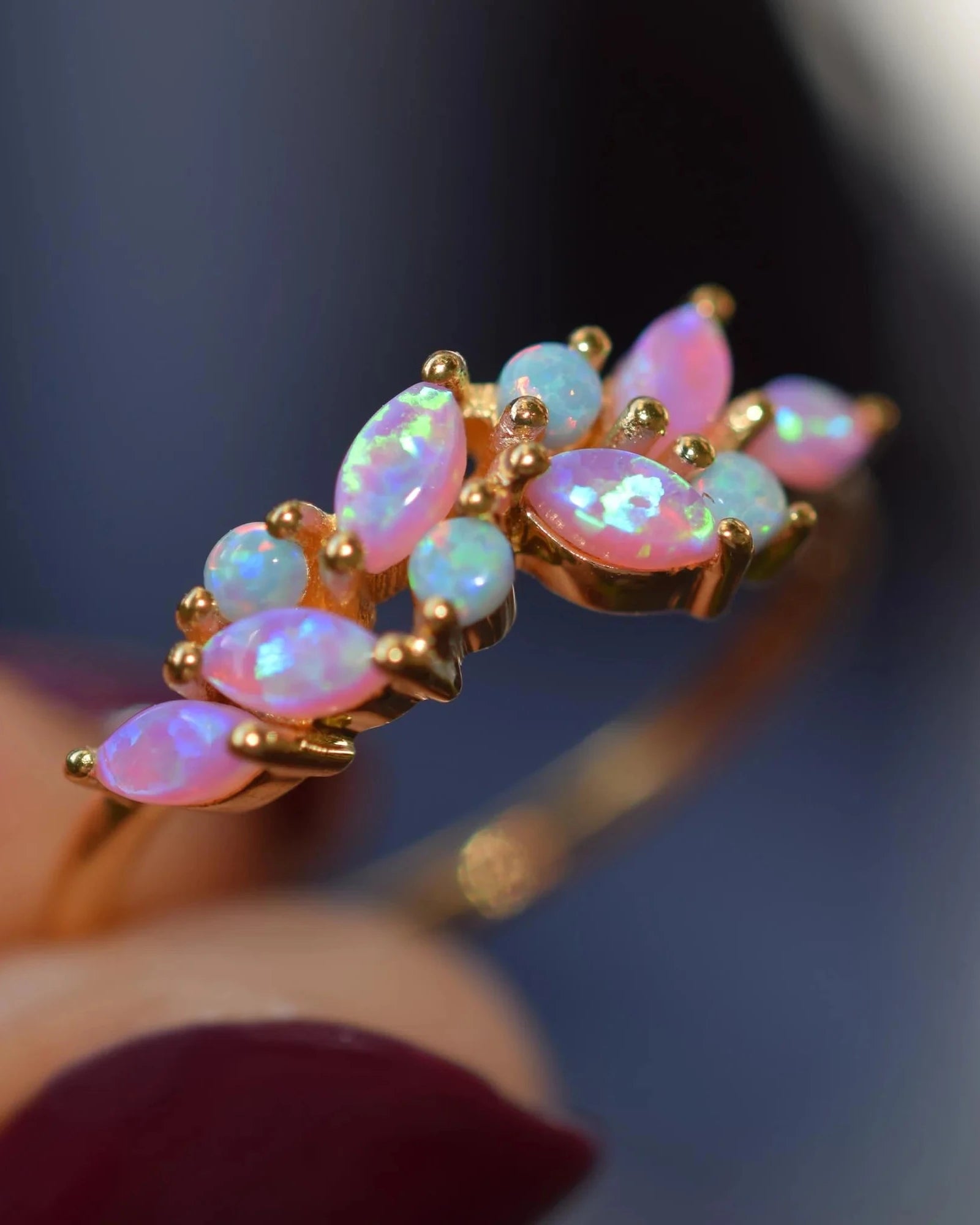 La Kaiser Orchard Ring pastel ombre gold