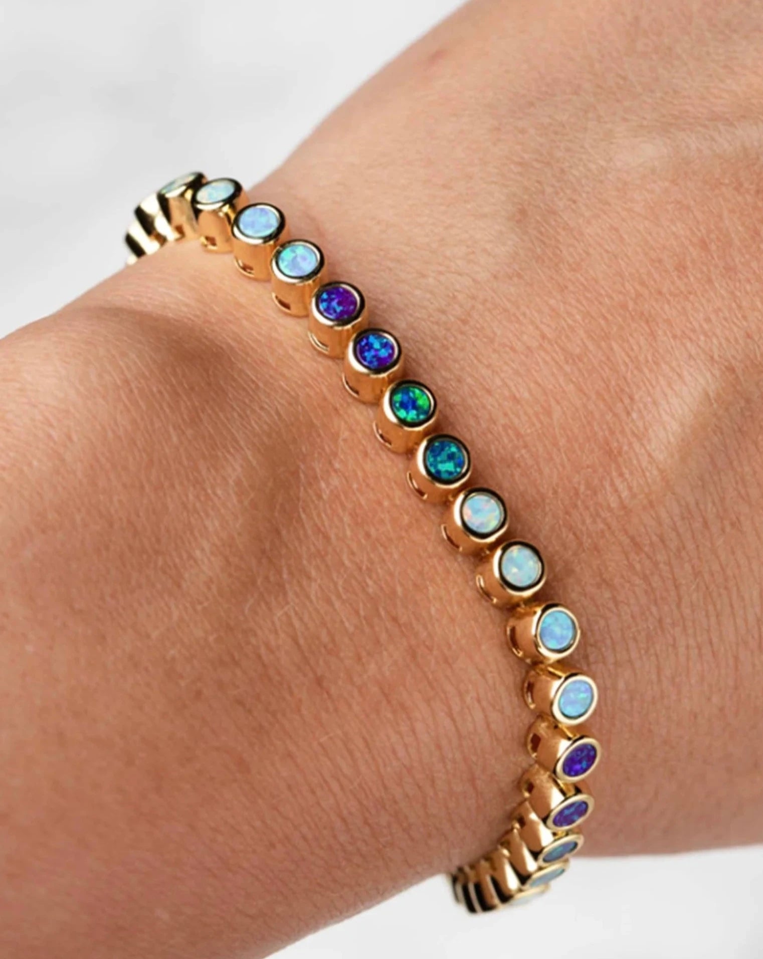 Opal Ombre Tennis Bracelet from La Kaiser Jewelry