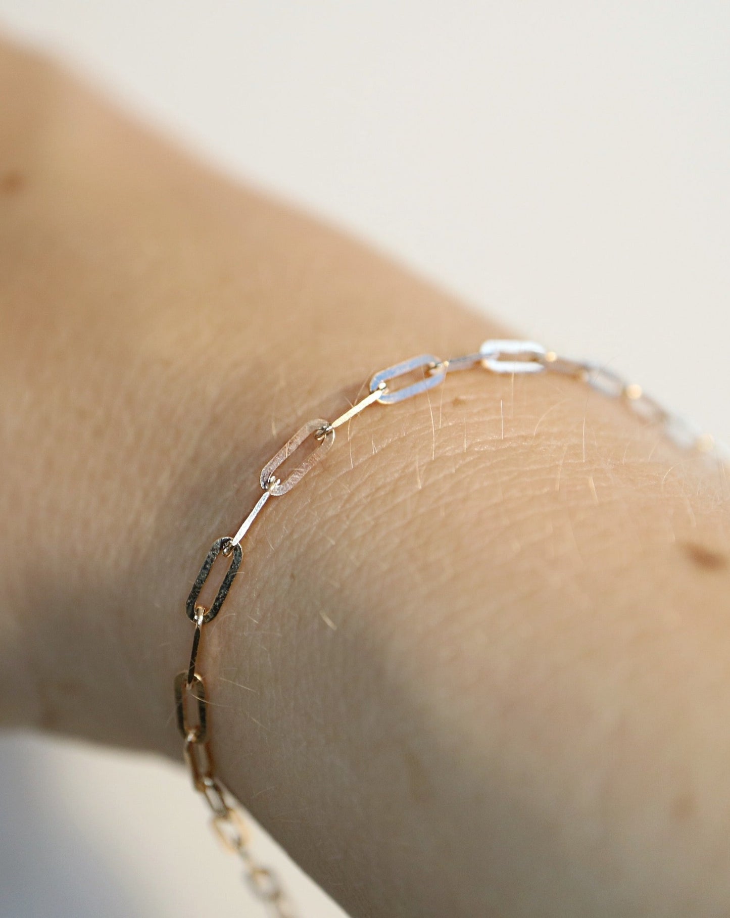 9ct Rose Gold Paperclip Bracelet