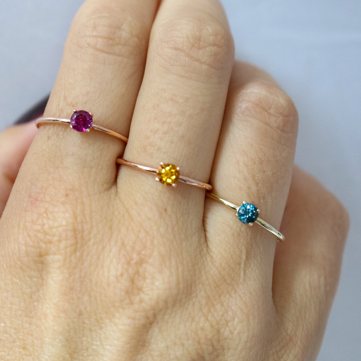 9kt gold stacking rings