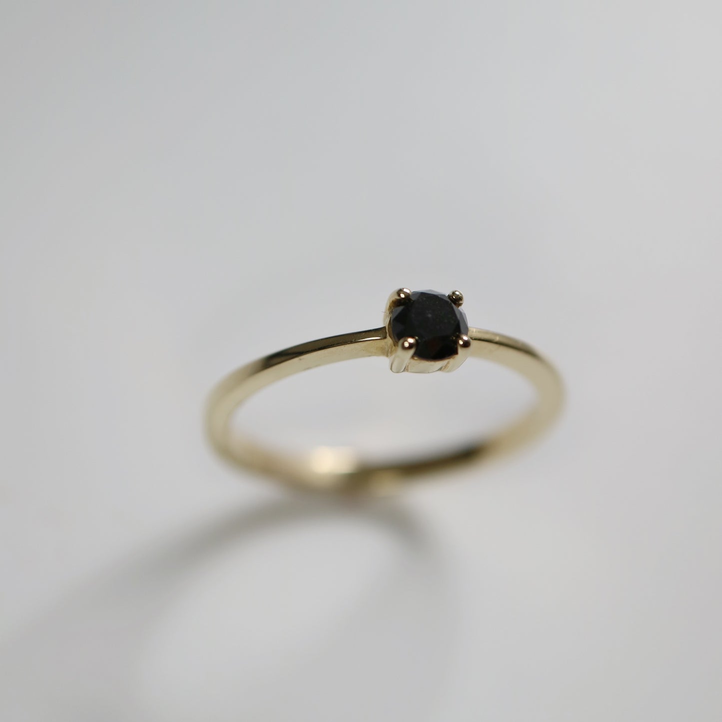 9kt gold and black diamond engagement ring