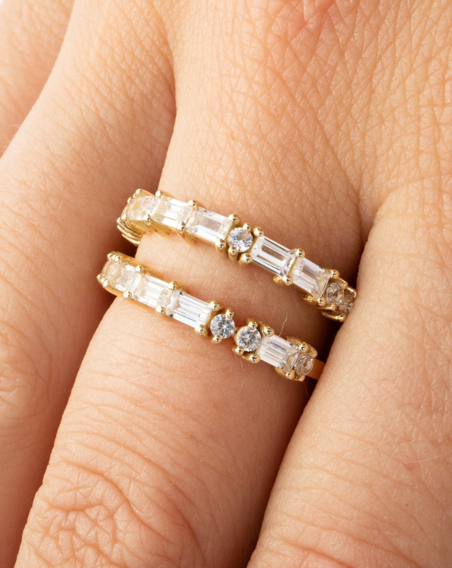 9kt gold Ode to Hope Morse Code Rings