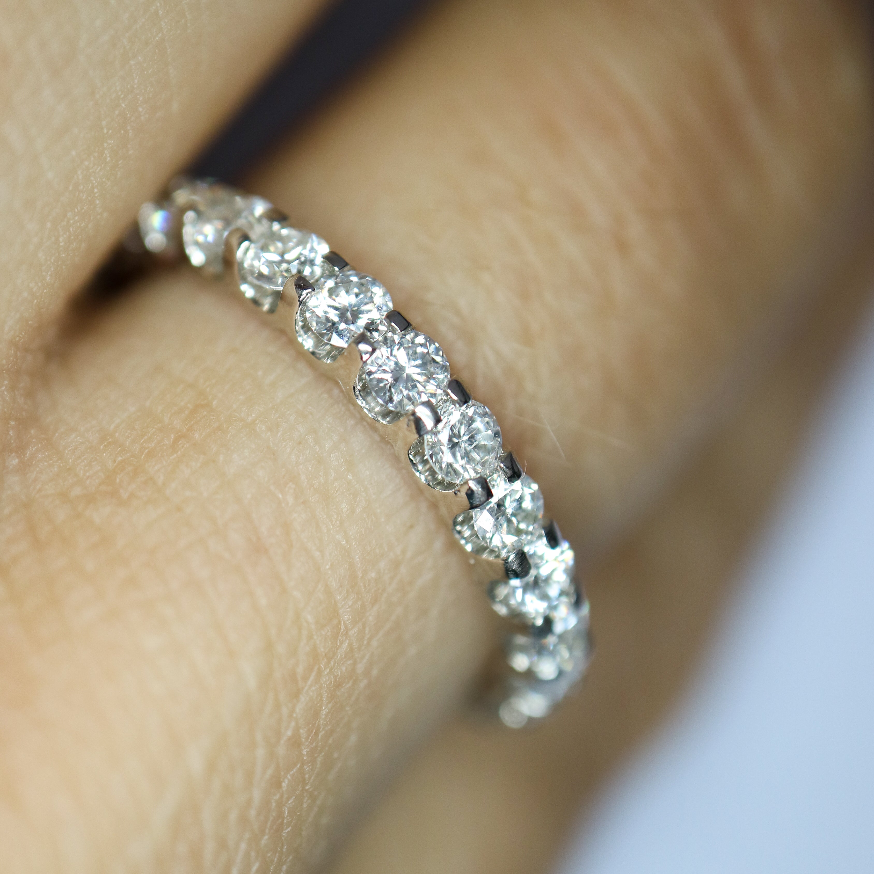 Scalloped eternity clearance ring