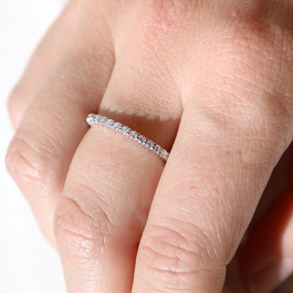 9ct white gold eternity ring