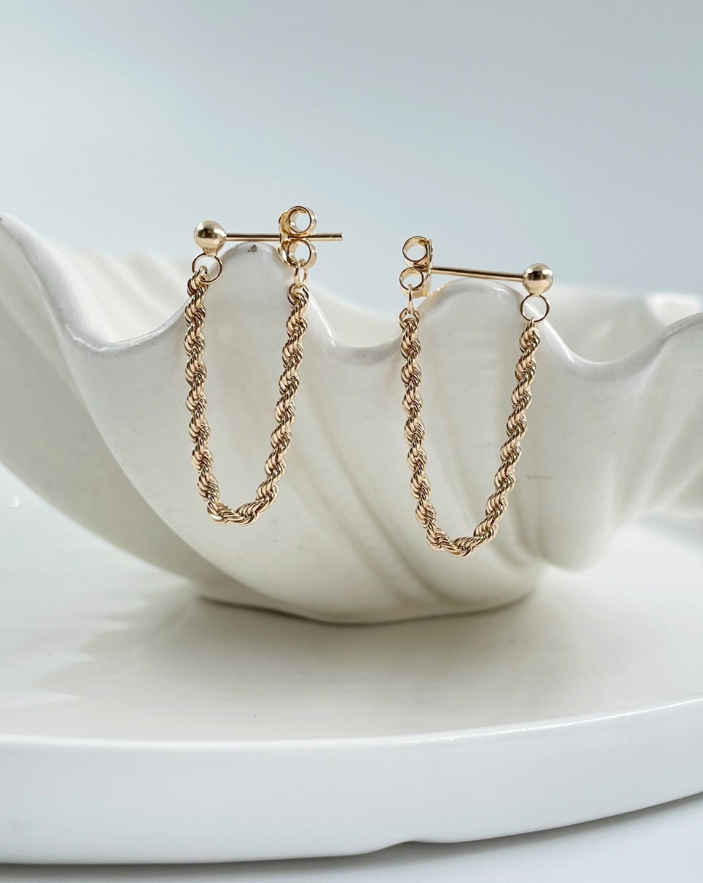 9ct gold chain hoops by Collective & Co. online jewelry store