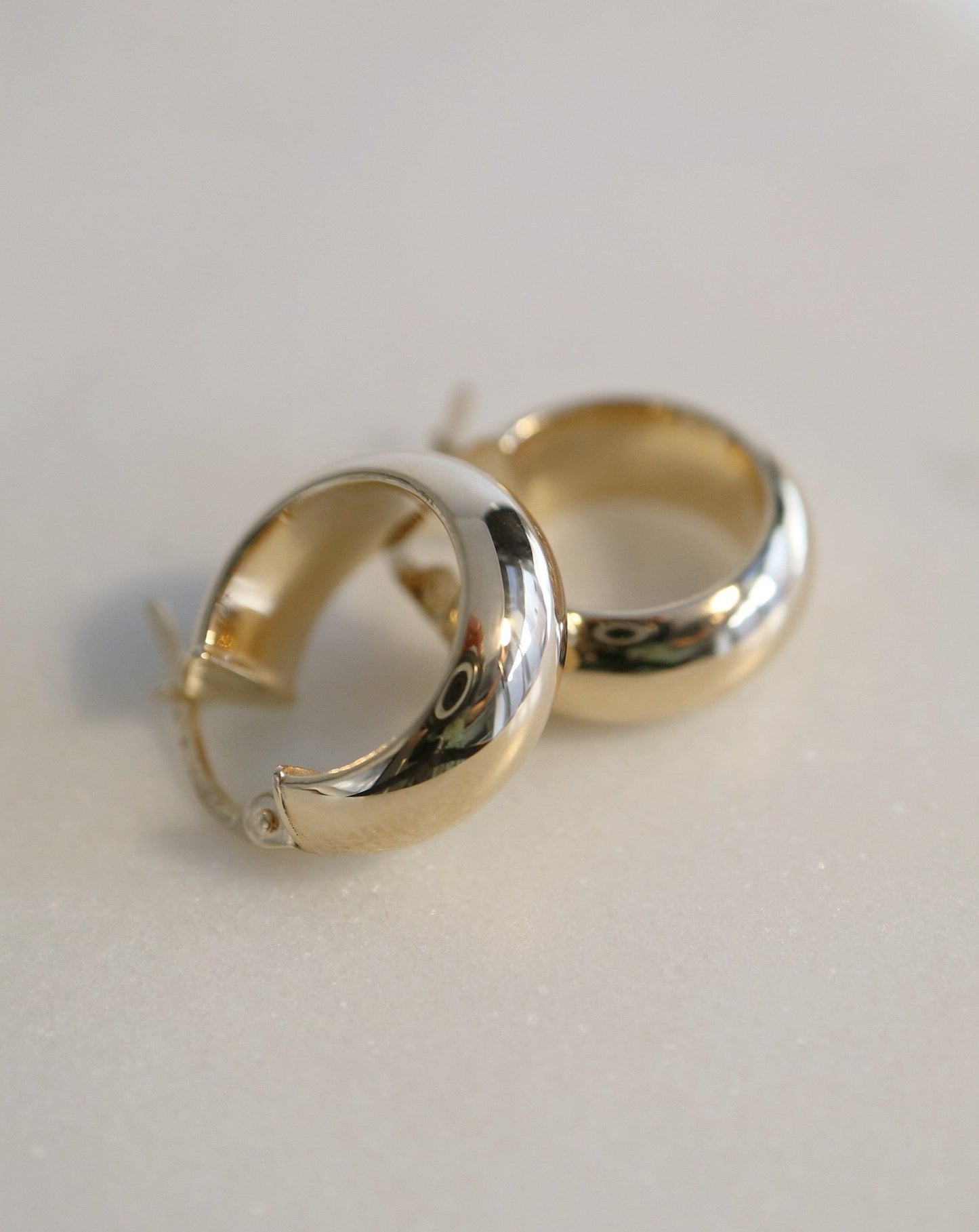 9ct gold Chunky Hoop Earrings