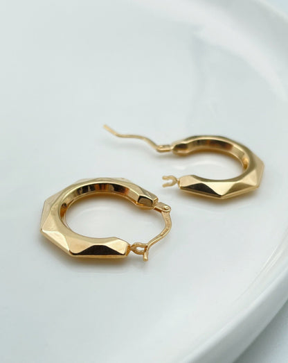 9kt Gold Spiked Hoops from Collective & Co. online jewelry store