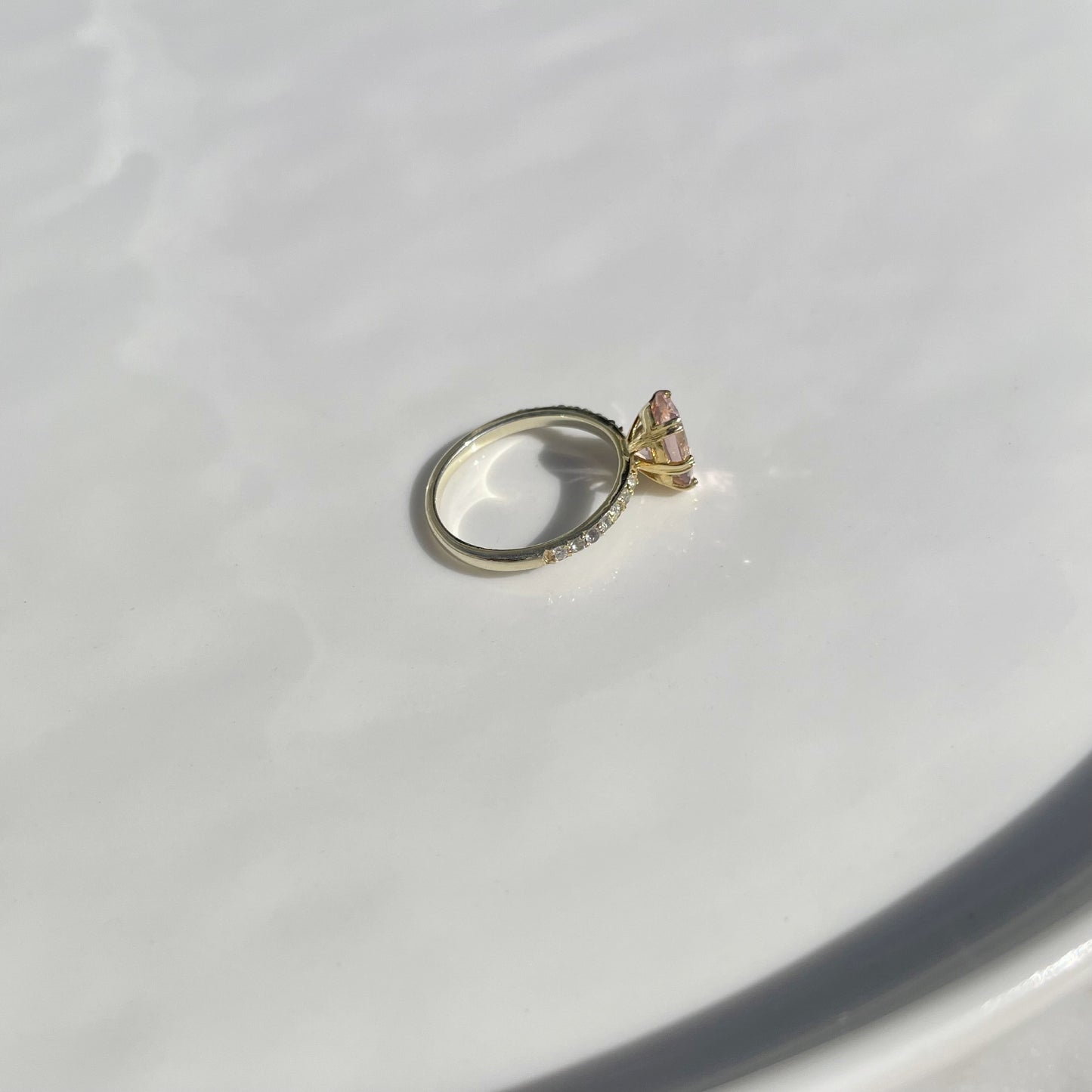 9kt gold and morganite Adeline Ring from Brenna Lou. Sold online in South Africa by Collective & Co.